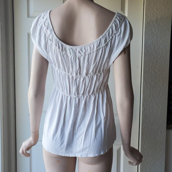 max studio white babydoll top - Picture 3 of 6